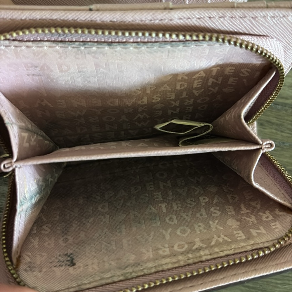 Lot of 2x [Kate Spade] Bi-Fold & Tri-Fold Pink Small Snap Button Close Wallets - Picture 8 of 16
